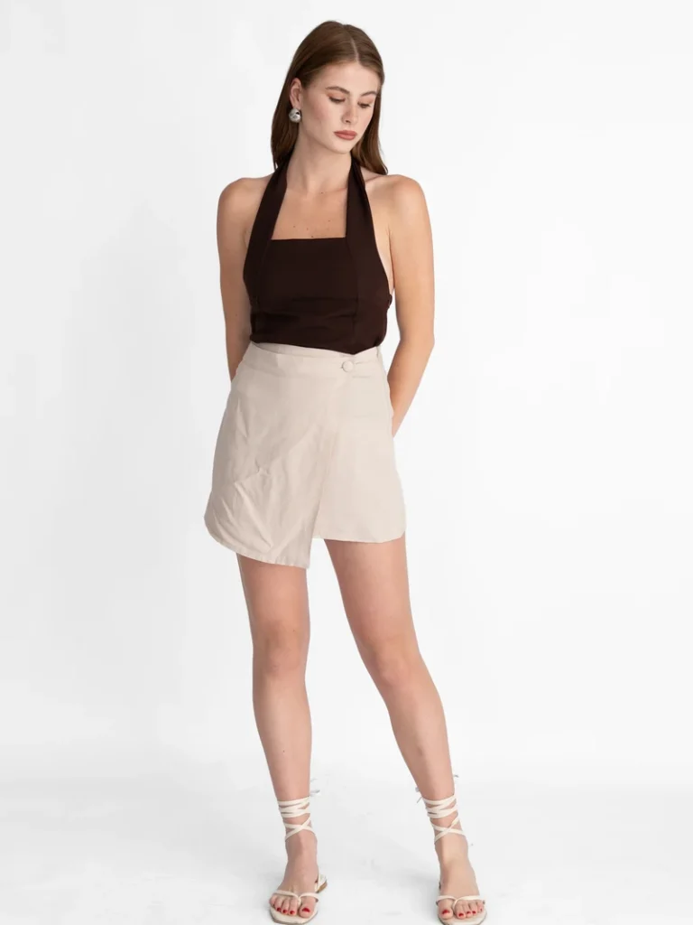 Mini Λινό Skort