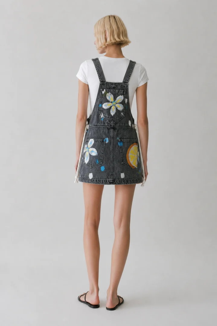 Denim Σαλοπέτα Mini με Print - Image 3