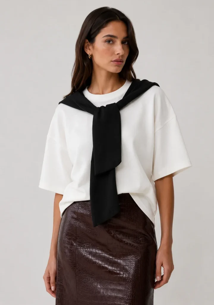 Oversized T-Shirt Δίχρωμο