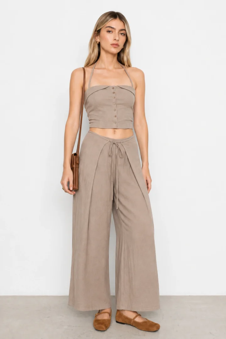 Σετ με Halter Crop Top - Image 4