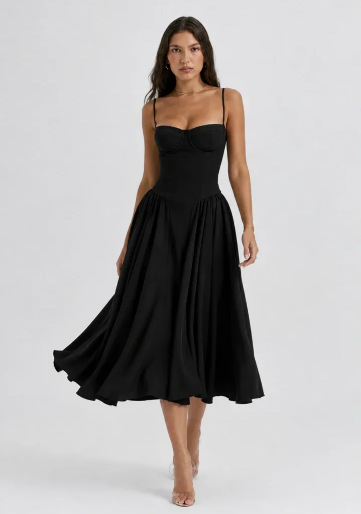 Midi Bustier Φόρεμα