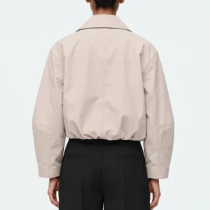 Cropped Trench Jacket - Thumbnail Image 2