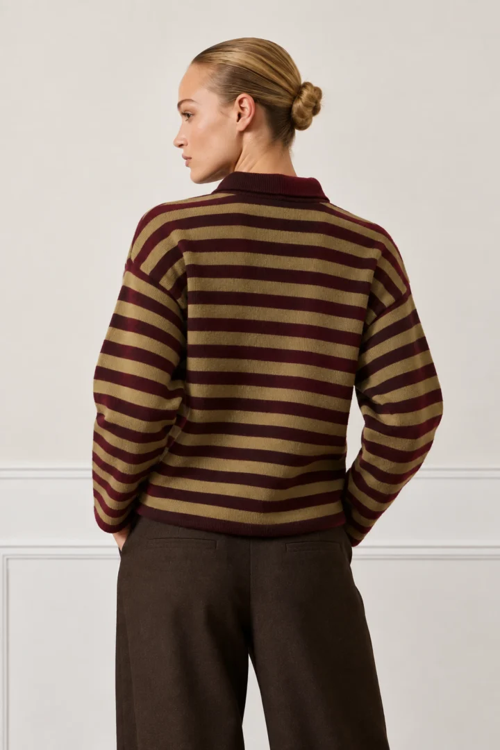 Striped Bow Knit Cardigan - Image 5