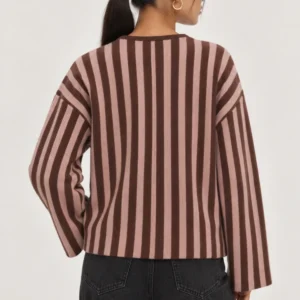 Striped Knit Ζακέτα - Thumbnail Image 2